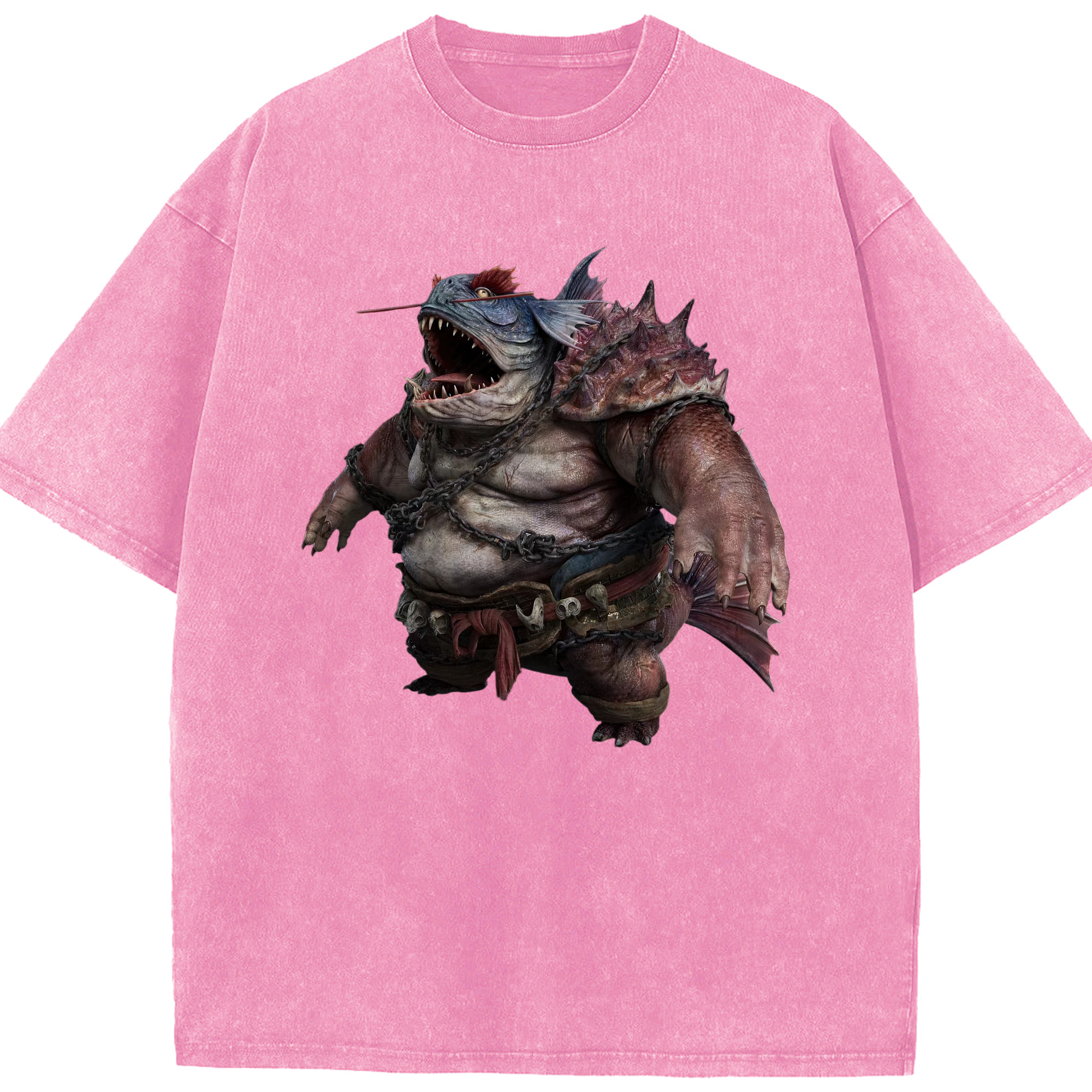 （画像用） Ne Zha 2 ナタ 魔童の大暴れ 綿100% ヴィンテージ風 半袖Tシャツ（フロントプリント）